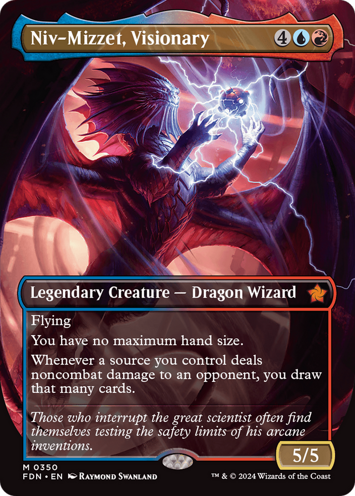 Niv-Mizzet, Visionary (Borderless) [Foundations] Magic: The Gathering