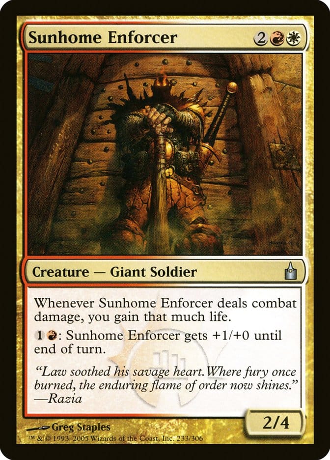 Sunhome Enforcer [Ravnica: City of Guilds] Magic: The Gathering