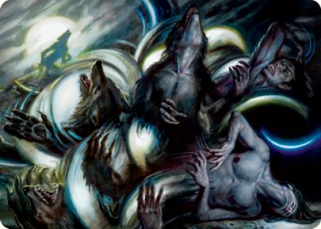 Lunar Rejection Art Card [Innistrad: Crimson Vow Art Series] Magic: The Gathering