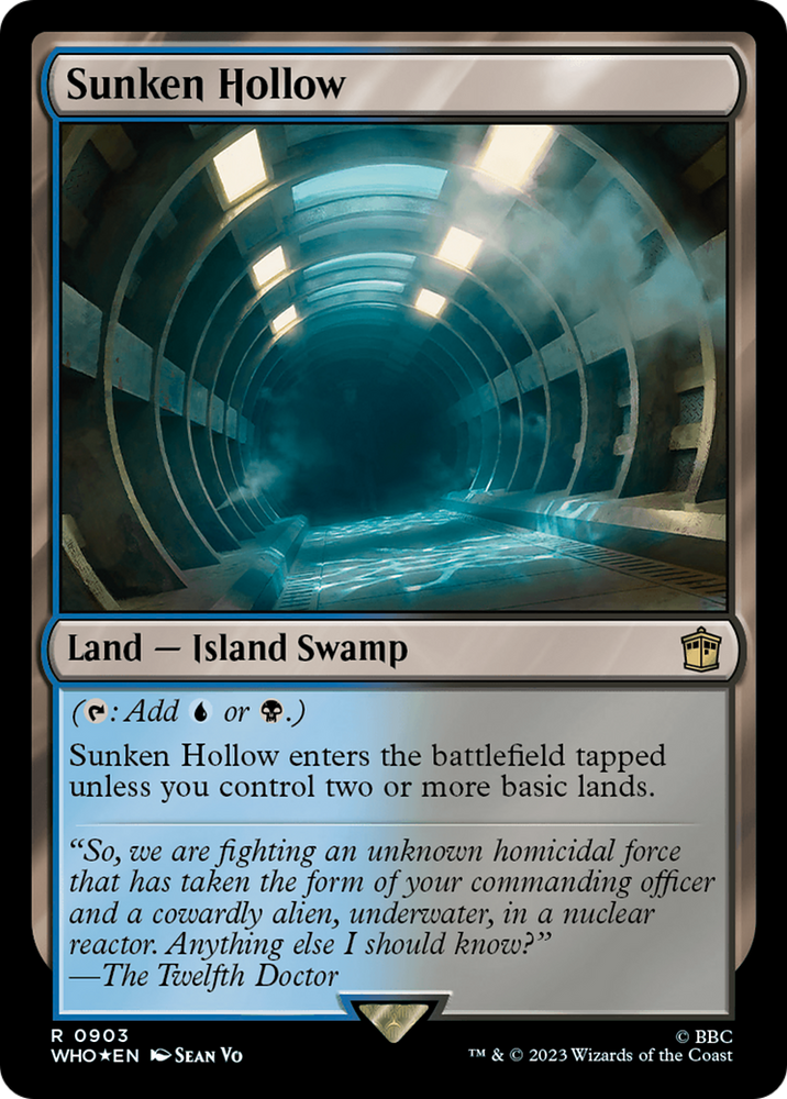 Sunken Hollow (Surge Foil) [Doctor Who] Magic: The Gathering