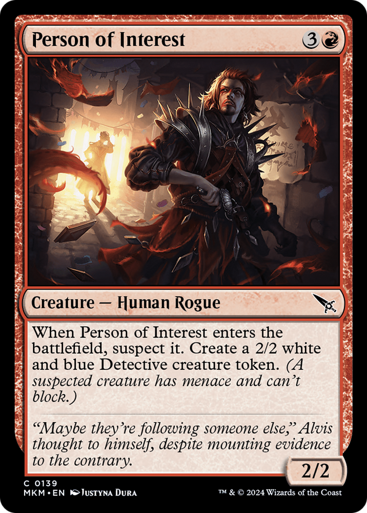 Person of Interest [Murders at Karlov Manor] Magic: The Gathering