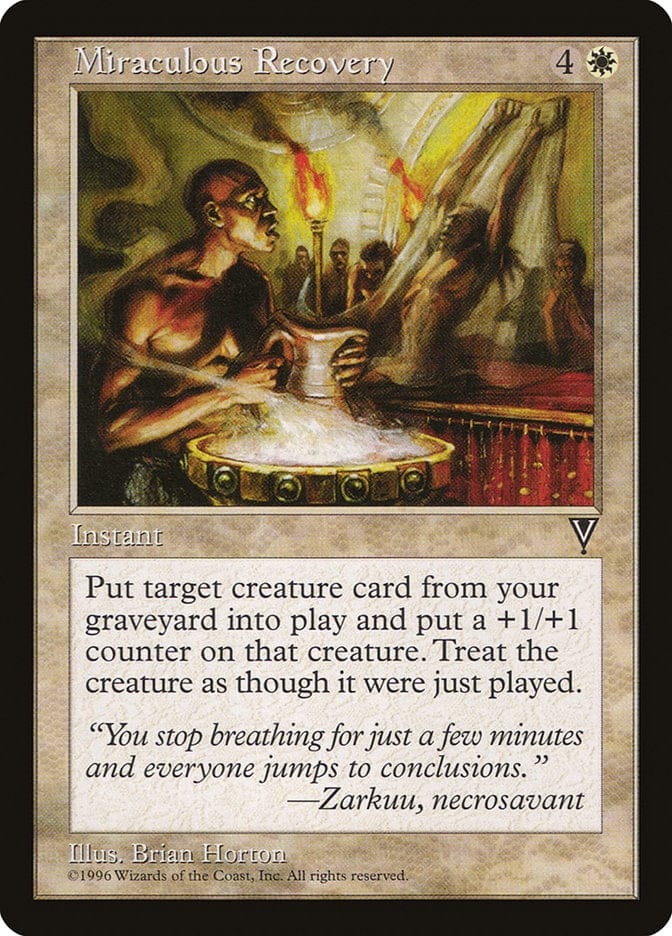 Miraculous Recovery [Visions] Magic: The Gathering