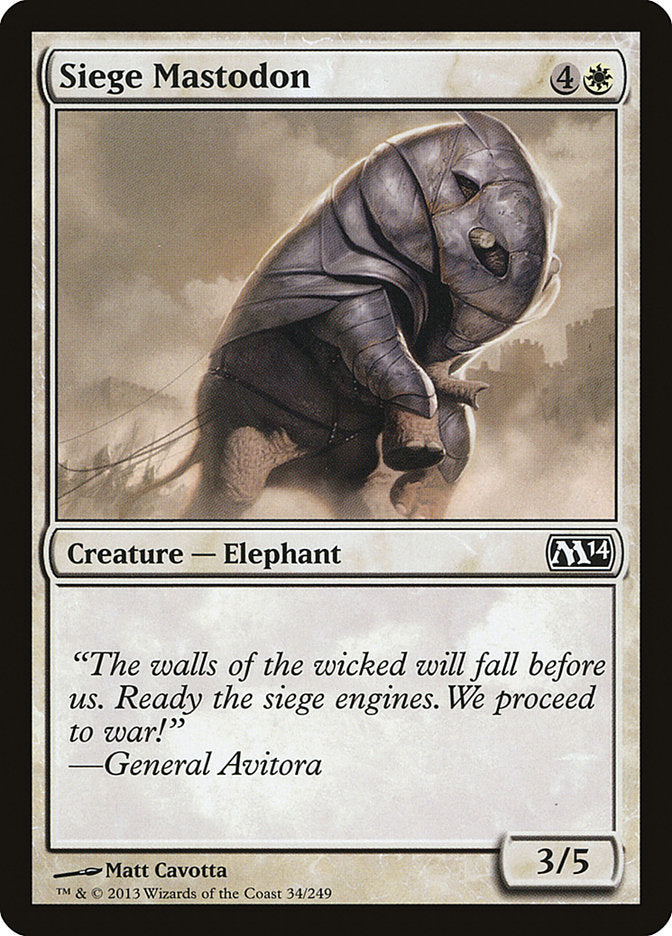 Siege Mastodon [Magic 2014] Magic: The Gathering