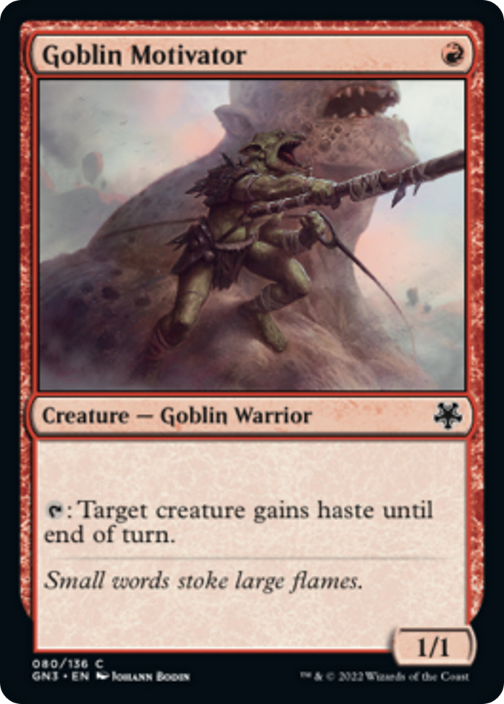 Goblin Motivator [Game Night: Free-for-All] Magic: The Gathering