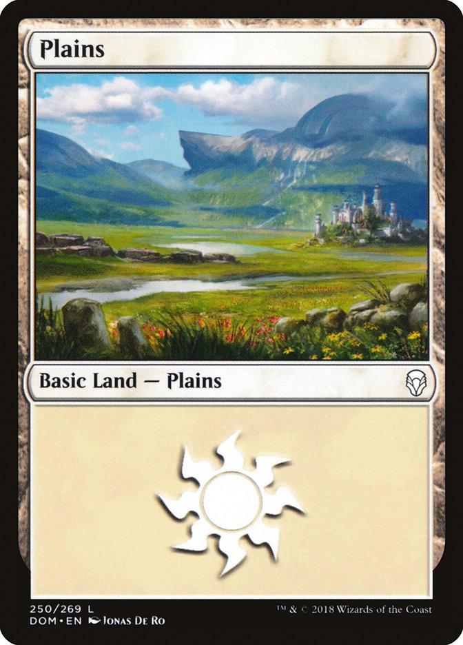 Plains (250) [Dominaria] Magic: The Gathering