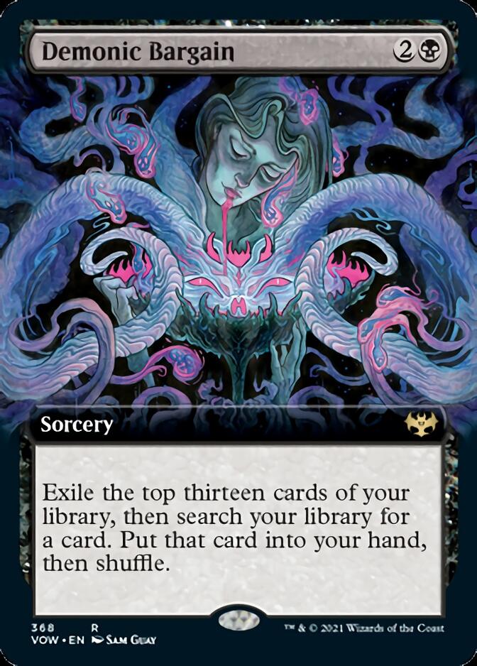 Demonic Bargain (Extended Art) [Innistrad: Crimson Vow] Magic: The Gathering
