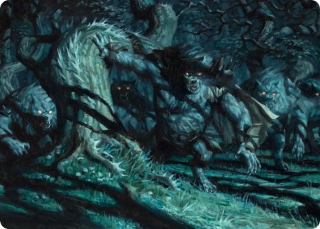 Unnatural Moonrise Art Card [Innistrad: Midnight Hunt Art Series] Magic: The Gathering