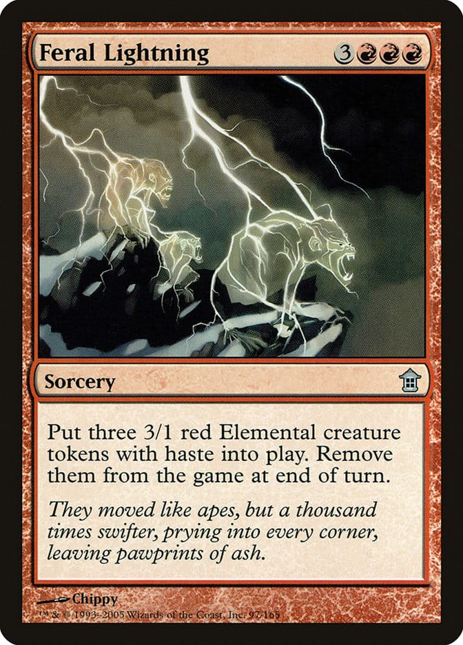 Feral Lightning [Saviors of Kamigawa] Magic: The Gathering