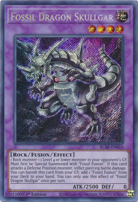 Fossil Dragon Skullgar [BLAR-EN010] Secret Rare - Yugioh Cards For Your TCG Needs!