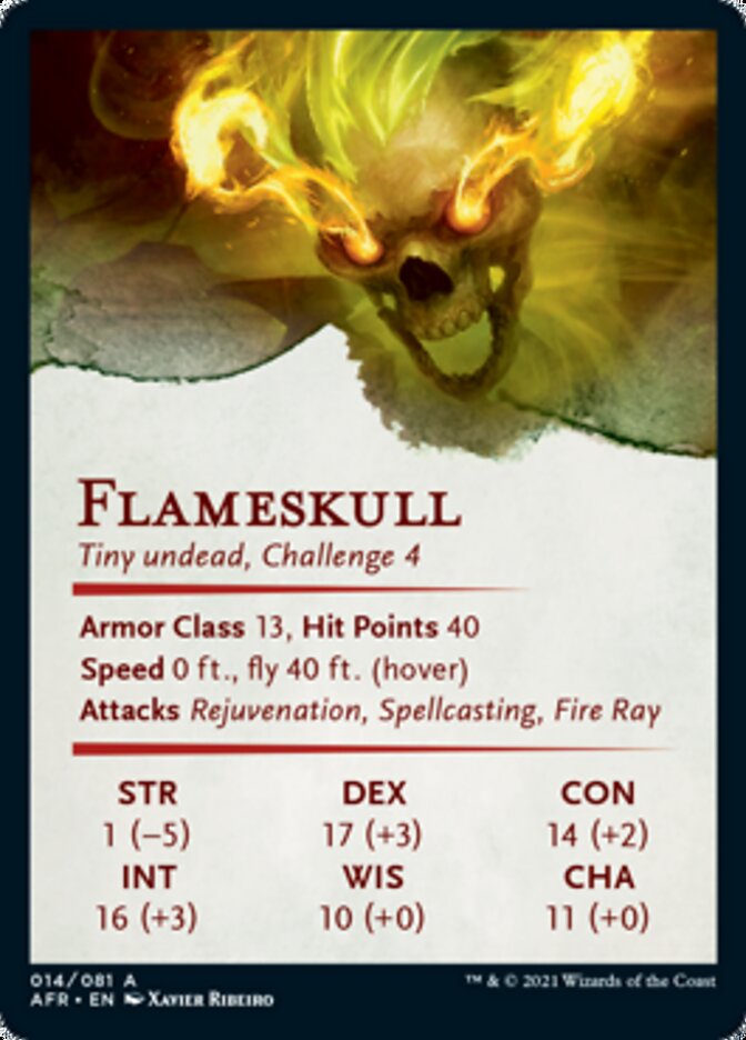 Flameskull Art Card [Dungeons & Dragons: Adventures in the Forgotten Realms Art Series] Magic: The Gathering