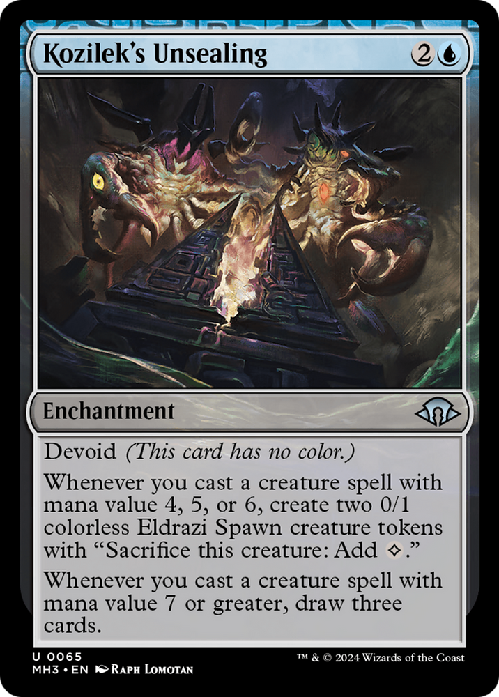 Kozilek's Unsealing [Modern Horizons 3] Magic: The Gathering