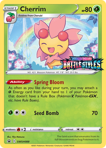 Cherrim (SWSH088) (Prerelease Promo) [Sword & Shield: Black Star Promos] Pokémon