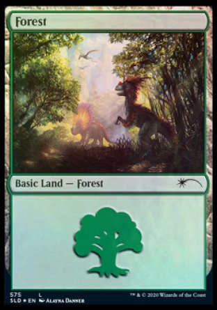 Forest (Dinosaurs) (575) [Secret Lair Drop Promos] Magic: The Gathering