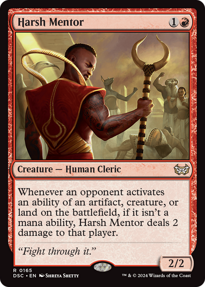 Harsh Mentor [Duskmourn: House of Horror Commander] Magic: The Gathering