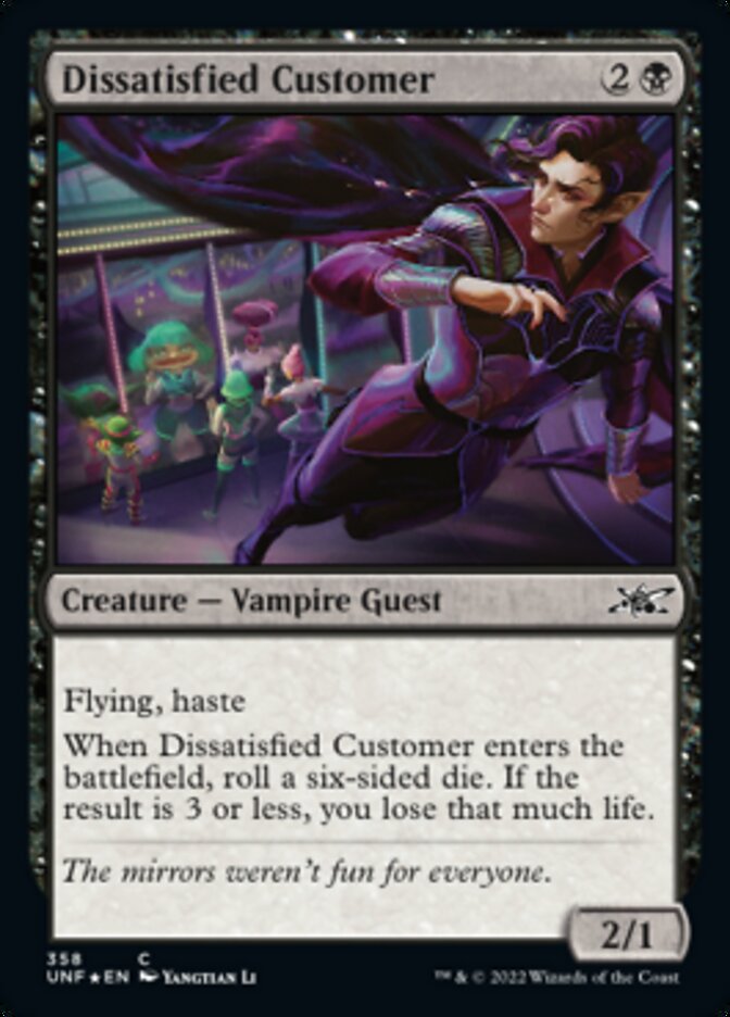 Dissatisfied Customer (Galaxy Foil) [Unfinity] Magic: The Gathering