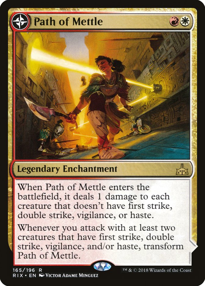 Path of Mettle // Metzali, Tower of Triumph [Rivals of Ixalan] Magic: The Gathering