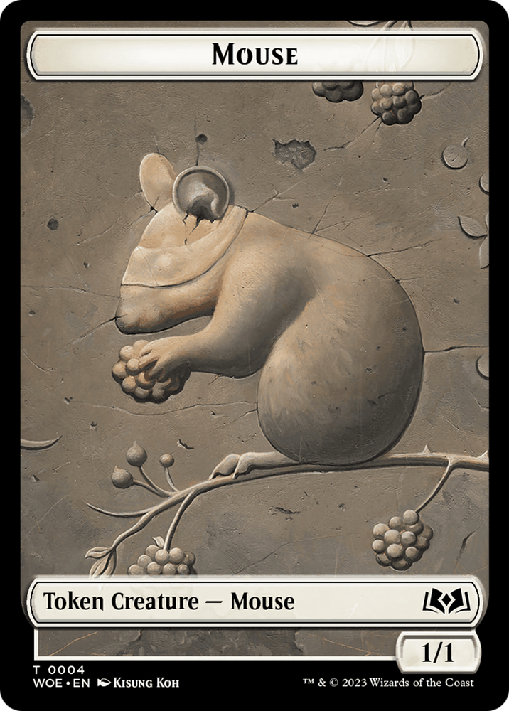 Mouse // Food (0011) Double-Sided Token [Wilds of Eldraine Tokens] Magic: The Gathering