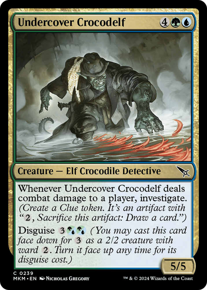 Undercover Crocodelf (White) [Murders at Karlov Manor] Magic: The Gathering