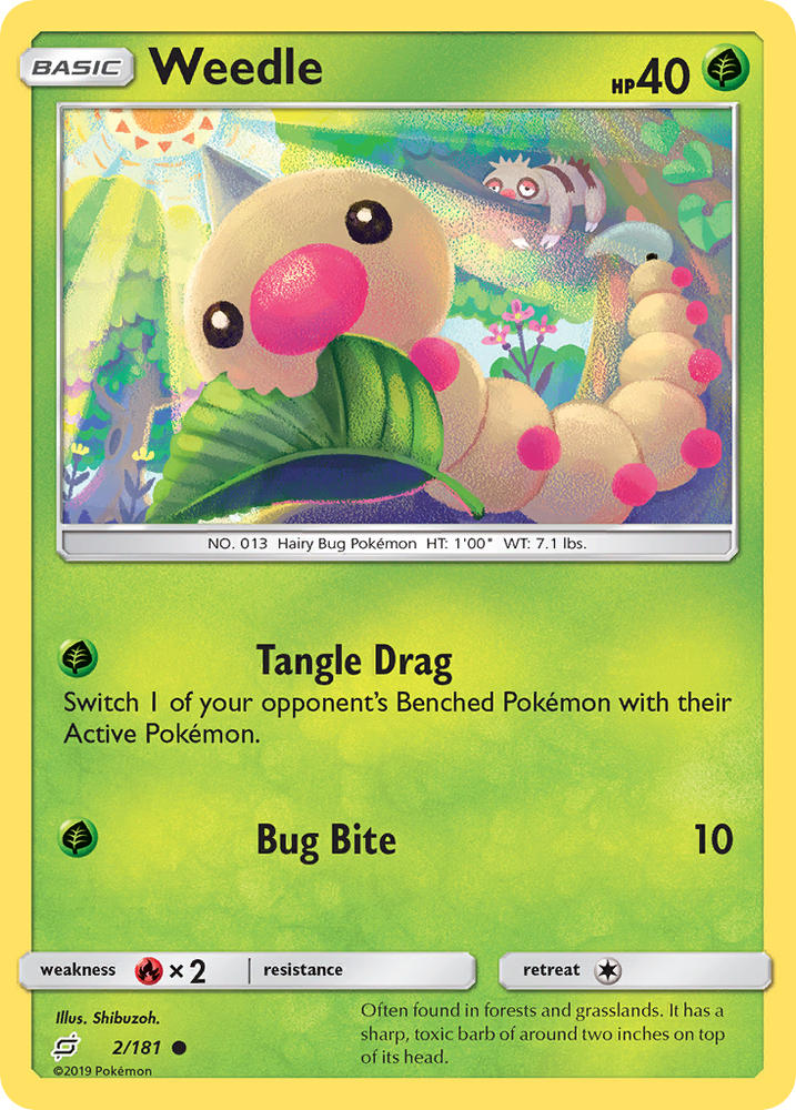 Weedle (2/181) [Sun & Moon: Team Up] Pokémon