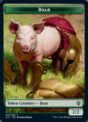 Hydra // Boar Double-Sided Token [Commander 2021 Tokens] Magic: The Gathering