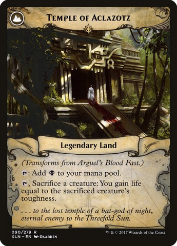 Arguel's Blood Fast // Temple of Aclazotz [Ixalan] Magic: The Gathering