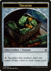 Dinosaur // Treasure (009) Double-Sided Token [Ixalan Tokens] Magic: The Gathering