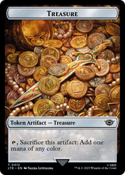 Elf Warrior // Treasure Double Sided Token [The Lord of the Rings: Tales of Middle-Earth Commander Tokens] Magic: The Gathering