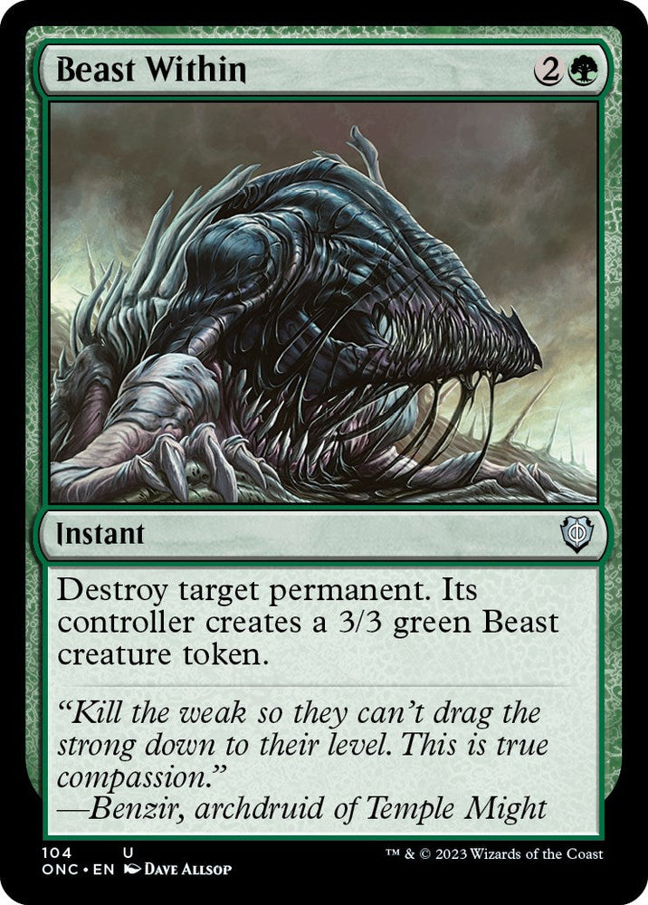 Beast Within [Phyrexia: All Will Be One Commander] Magic: The Gathering