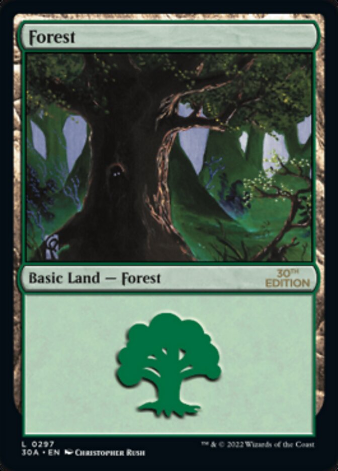 Forest (297) [30th Anniversary Edition] Magic: The Gathering