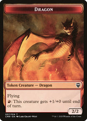 Dragon // Horror Double-Sided Token [Commander Legends Tokens] Magic: The Gathering