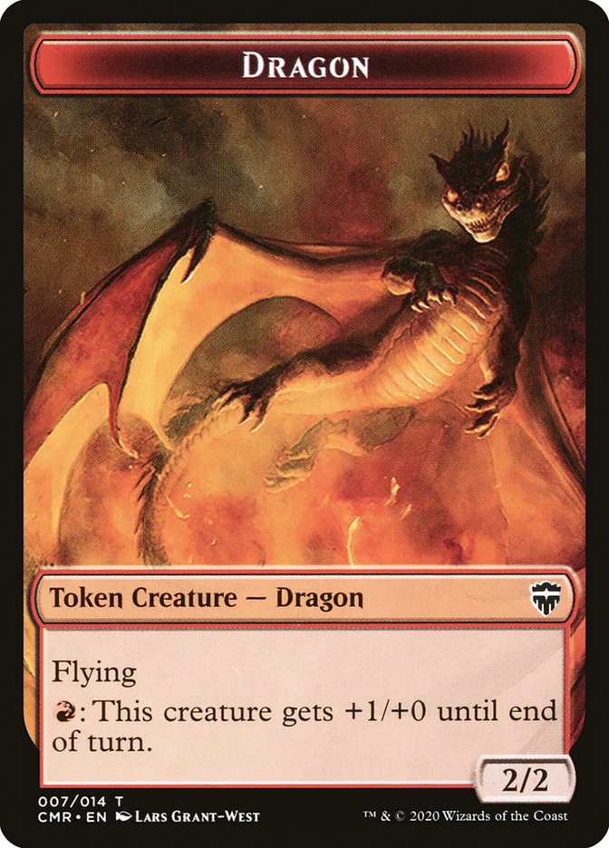 Dragon // Golem Double-Sided Token [Commander Legends Tokens] Magic: The Gathering