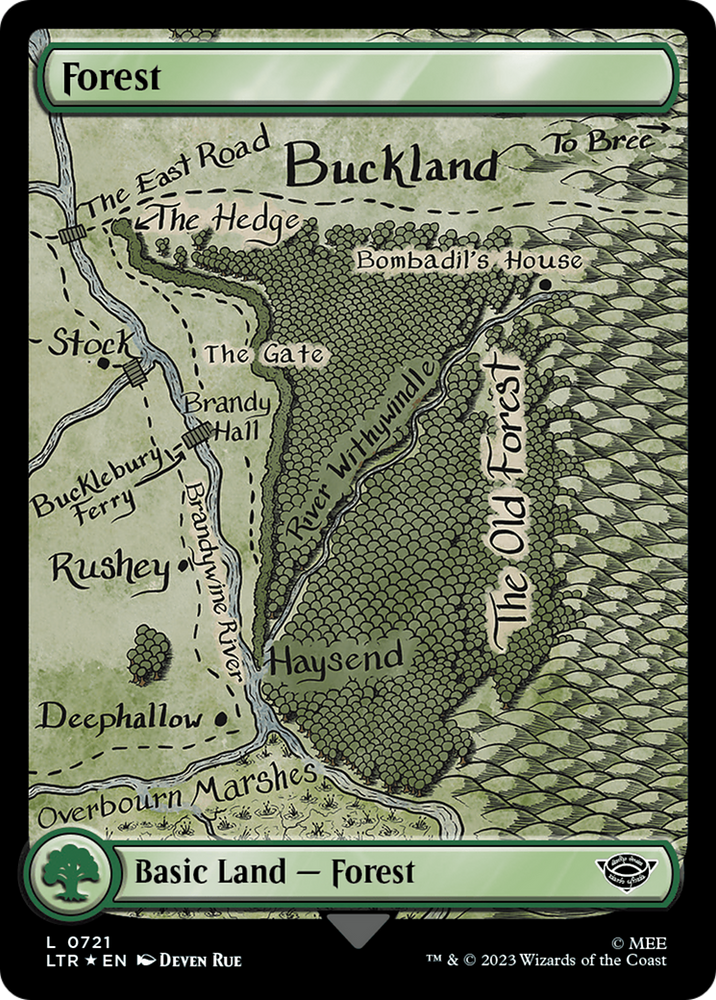 Forest (0721) (Surge Foil) [The Lord of the Rings: Tales of Middle-Earth] Magic: The Gathering