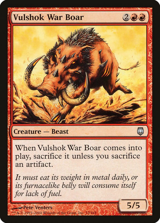 Vulshok War Boar [Darksteel] Magic: The Gathering