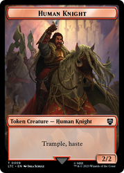 Human Knight // Human Double-Sided Token [The Lord of the Rings: Tales of Middle-Earth Commander Tokens] Magic: The Gathering