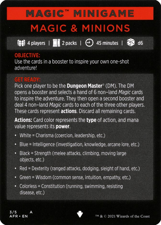 Magic & Minions (Magic Minigame) [Dungeons & Dragons: Adventures in the Forgotten Realms Minigame] Magic: The Gathering