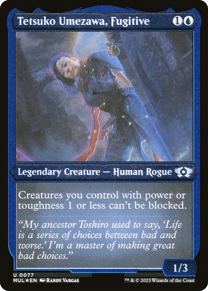 Tetsuko Umezawa, Fugitive (Foil Etched) [Multiverse Legends] Magic: The Gathering