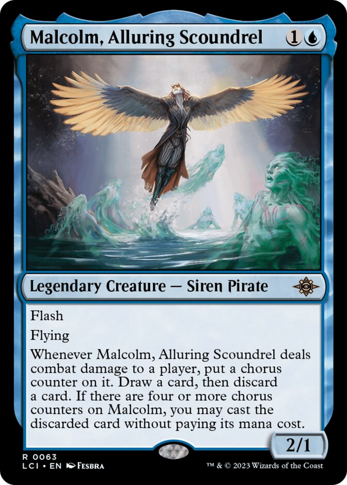 Malcolm, Alluring Scoundrel [The Lost Caverns of Ixalan] Magic: The Gathering
