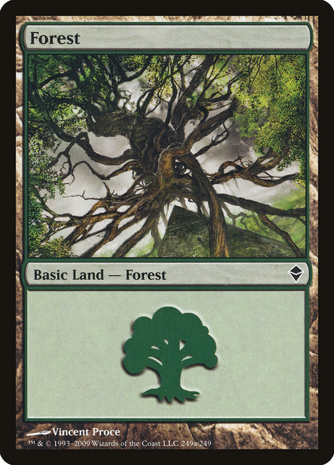 Forest (249a) [Zendikar] Magic: The Gathering