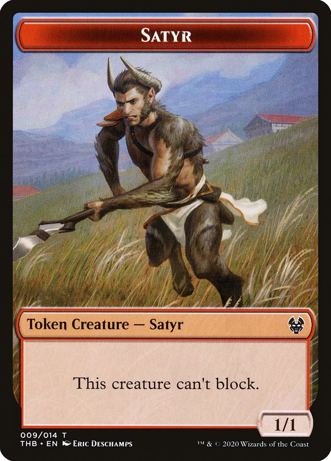 Pegasus // Satyr Double-Sided Token [Theros Beyond Death Tokens] Magic: The Gathering