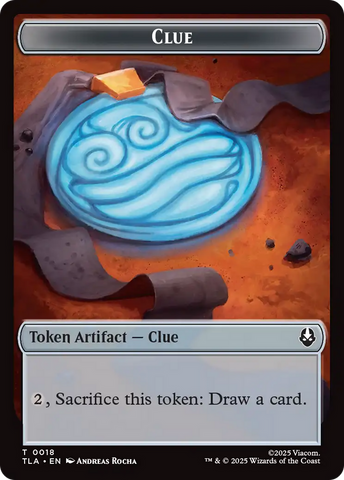 Ally (0005) // Clue (0018) Double-Sided Token [Avatar: The Last Airbender Tokens] Magic: The Gathering