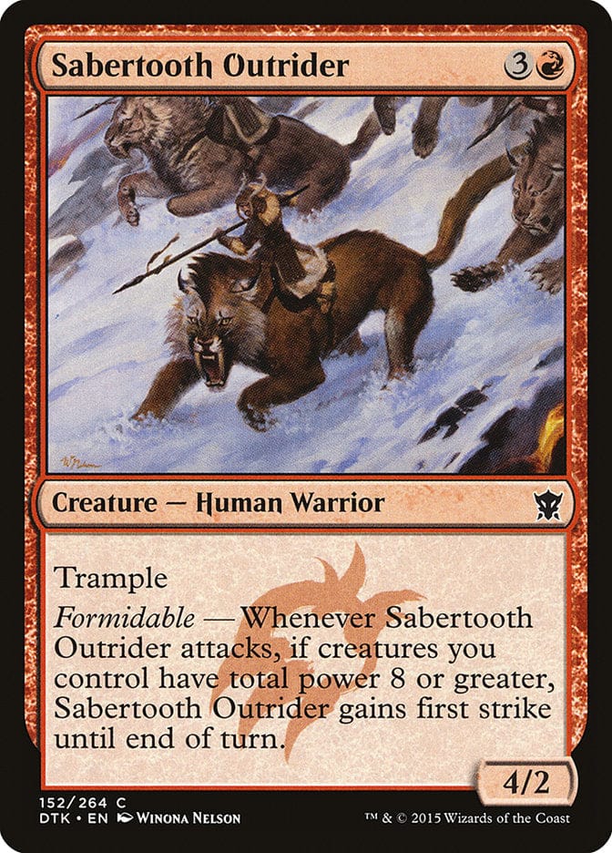 Sabertooth Outrider [Dragons of Tarkir] Magic: The Gathering