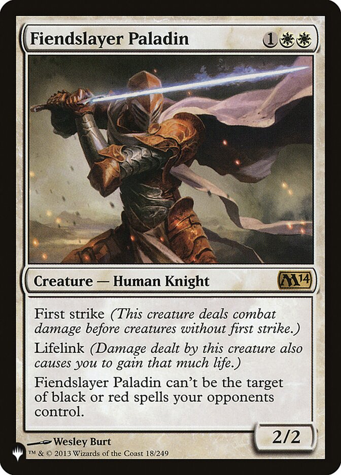 Fiendslayer Paladin [The List] Magic: The Gathering
