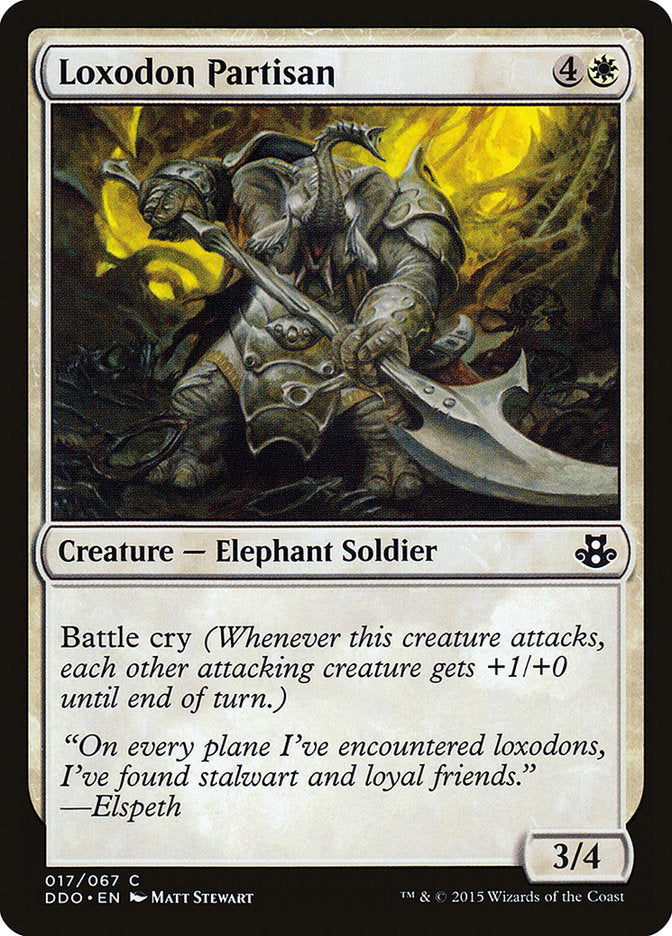 Loxodon Partisan [Duel Decks: Elspeth vs. Kiora] Magic: The Gathering