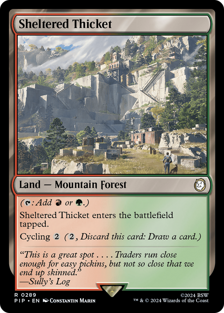 Sheltered Thicket [Fallout] Magic: The Gathering