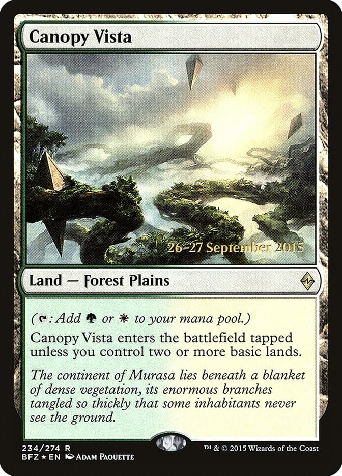 Canopy Vista [Battle for Zendikar Prerelease Promos] Magic: The Gathering