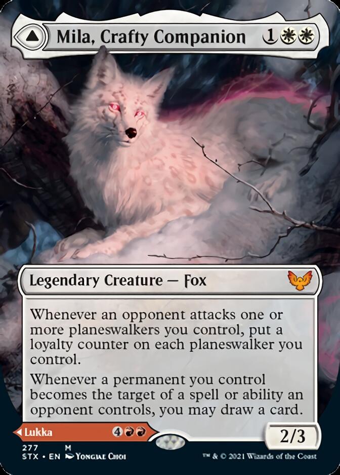Mila, Crafty Companion // Lukka, Wayward Bonder (Borderless) [Strixhaven: School of Mages] Magic: The Gathering