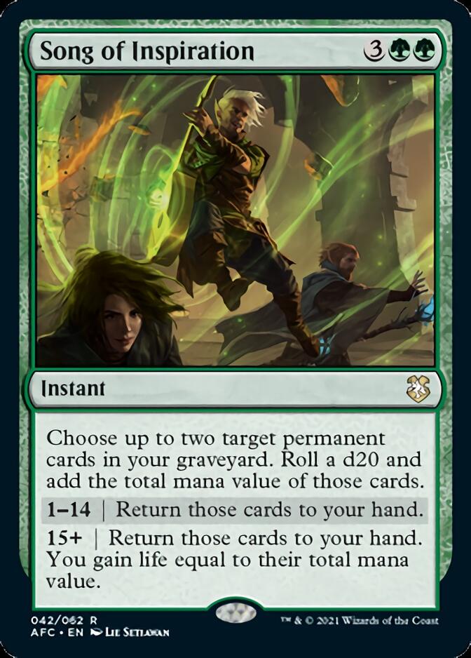 Song of Inspiration [Dungeons & Dragons: Adventures in the Forgotten Realms Commander] Magic: The Gathering