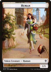Human Double-Sided Token [Challenger Decks 2020 Tokens] Magic: The Gathering