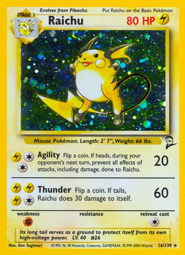 Raichu (16/130) [Base Set 2] Pokémon