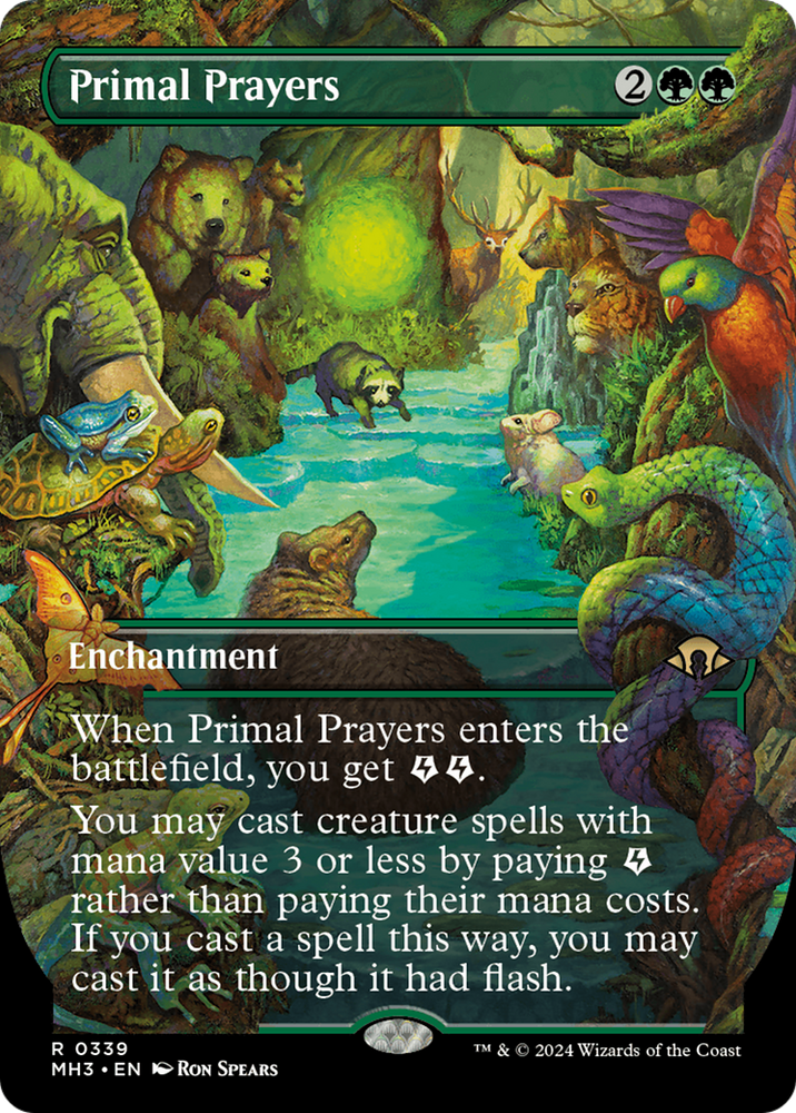 Primal Prayers (Borderless) [Modern Horizons 3] Magic: The Gathering